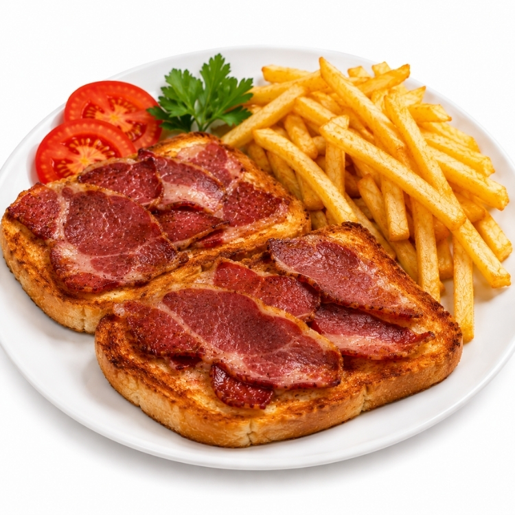 Domuz Pastırmalı Kızarmış Tost Ekmeği