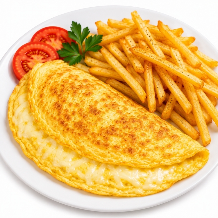 Peynirli Omlet ile Cips